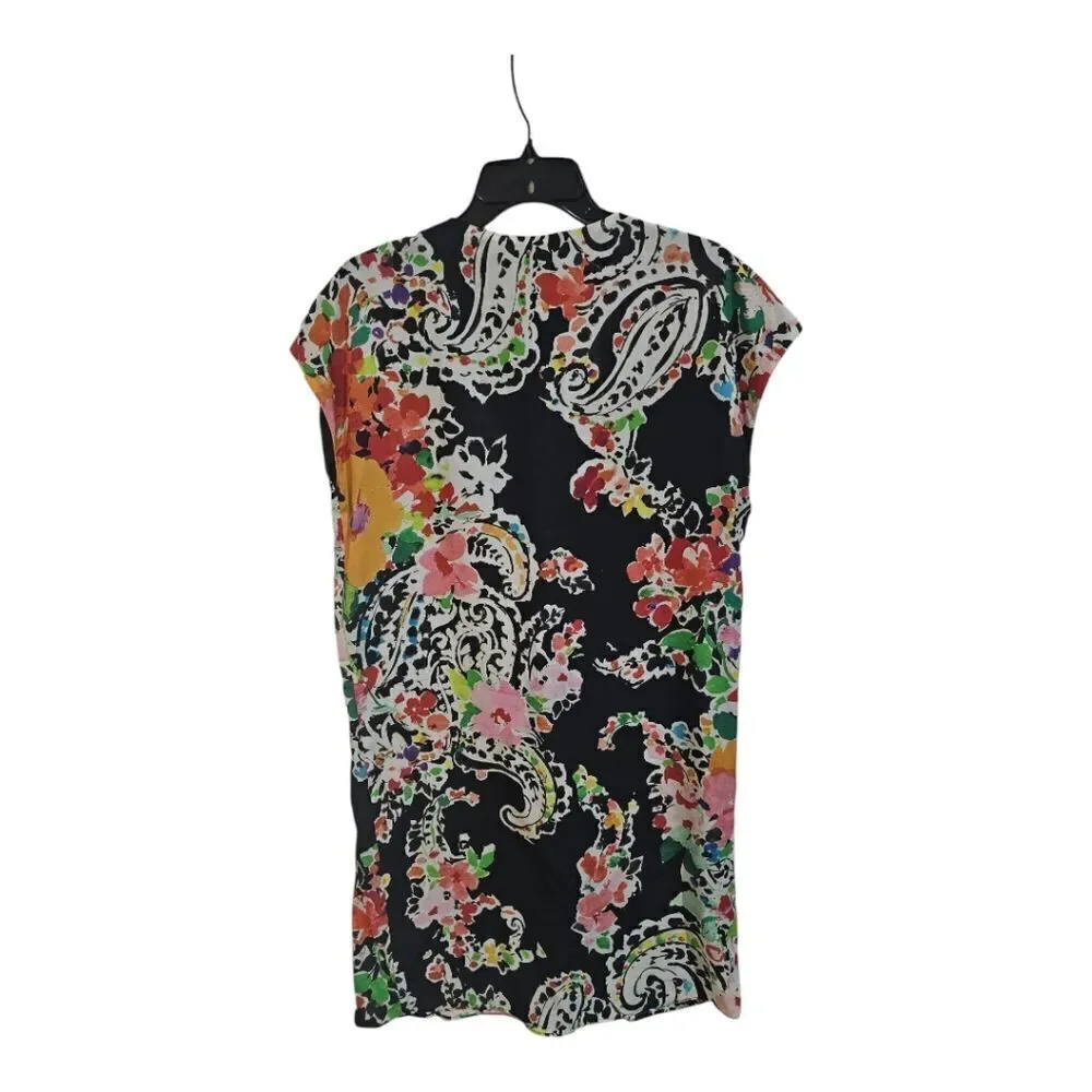 LAUREN RALPH LAUREN‎ Paisley V-Neck Short Sleeve Dress - Size 8
